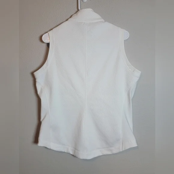 ​Nike Golf Therma-FIT Vest Women’s Size Large White Full Zip Gilet Golfcore - Picture 2 of 7